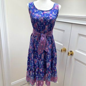 BELL 100% Cotton Sleeveless Floral Sundress Size Small